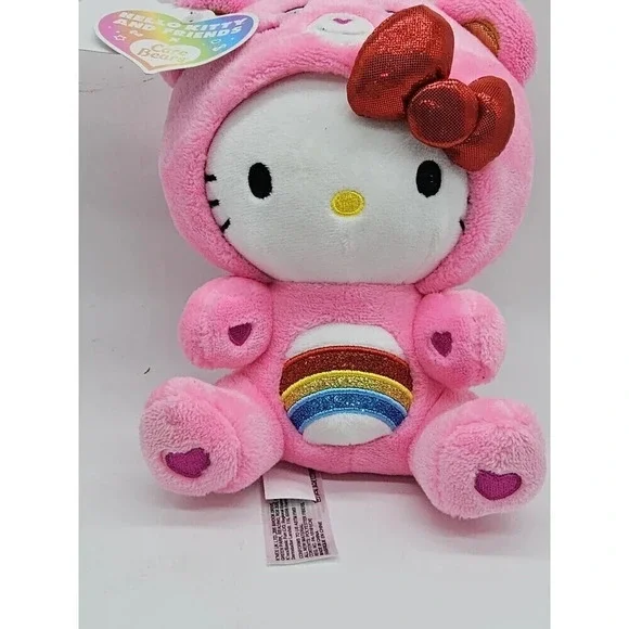 Hello Kitty in Cheer Bear costume - Sanrio x CareBear 9" Plush - NWT - Picture 10 of 12